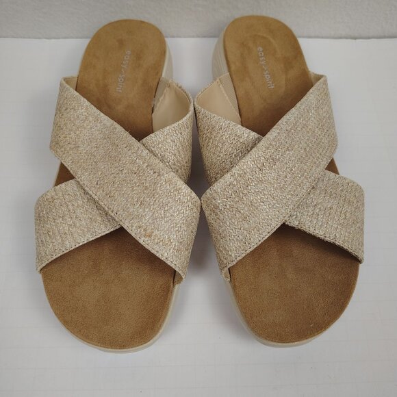 Easy Spirit Taite 2 Woven Slip-On Comfort Slide Sandal Womens 11 Wide - Picture 1 of 7